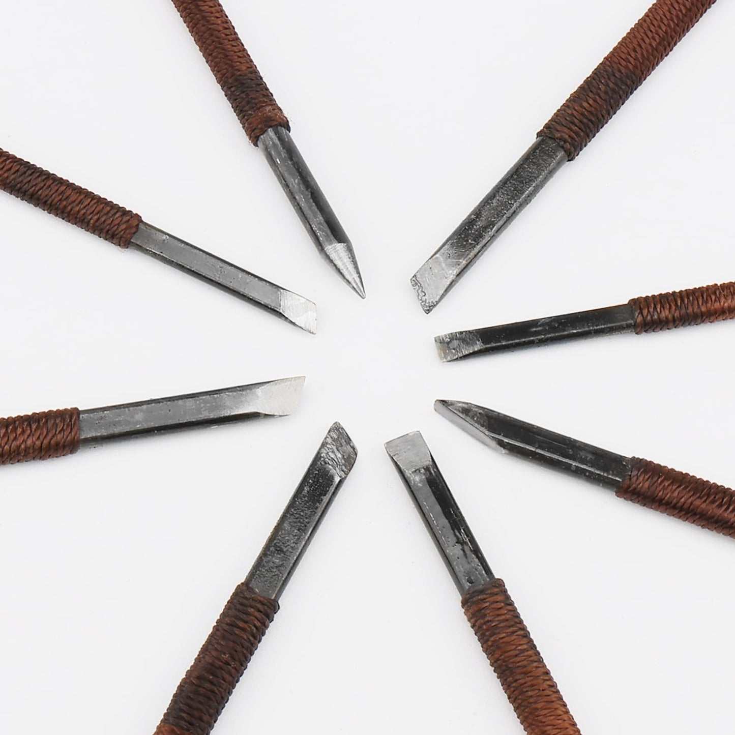 Unxuey 12Pcs Carving Chisel Set Manganese Steel Seal Stone Carving knife Woodworking Tools for Engraving Enthusiast