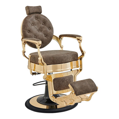 Dir Vintage Barber Chair Heavy Duty Gold Frame Barbershop Chairs Princeton