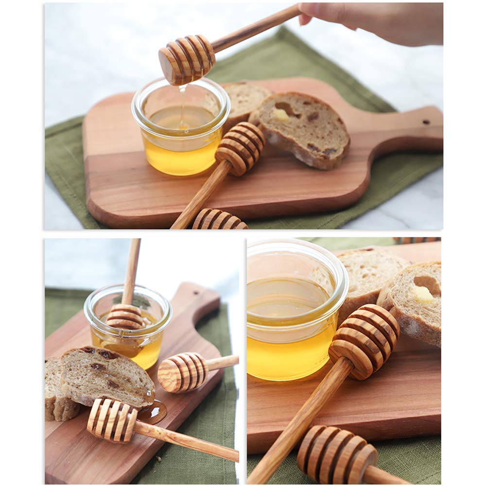 20 3inch Pcs Honey Sticks Mini Honey Dipper, Wooden Honey Comb Honey Dispenser for Honey Jar Dispense Drizzle Honey