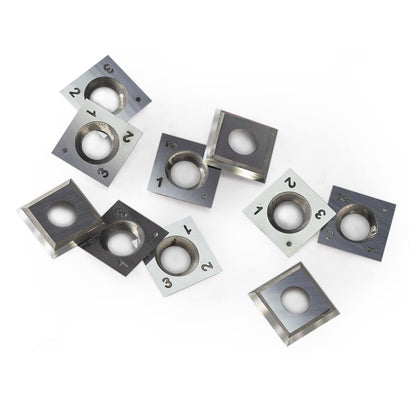 14.17mm Square Straight Carbide Inserts Knives 14.17x14.17x2mm Carbide Cutters for Wood Turning Lathe Tool or Woodworking Spiral Helical Cutter Head 10Pcs