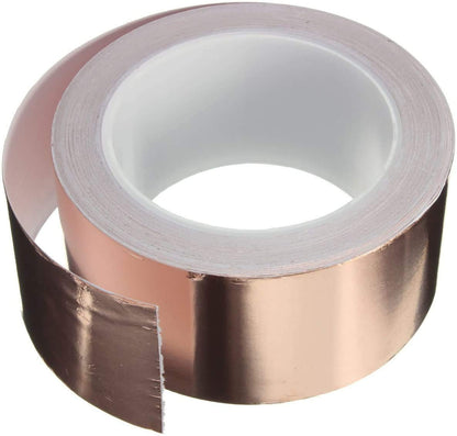 AIYUNNI Copper Foil Tape (2 inch X 66 FT) with Double-Sided Conductive Adhesive for Guitar & EMI Shielding,Stained Glass Making,Electrical Repairs,Paper Circuits,Soldering,Grounding,DIY Copper Tape