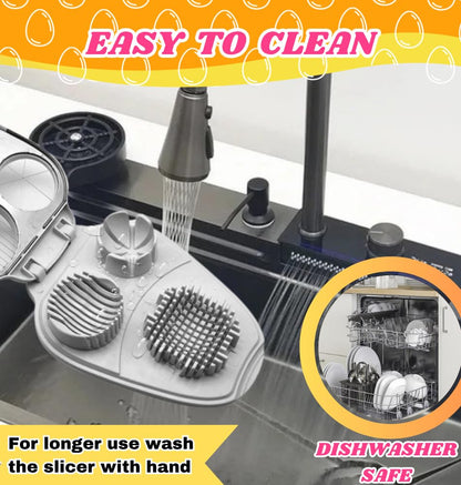 3 in 1 egg slicer for hard boiled eggs heavy duty - Handy Kitchen Dicer - Find Your Hidden Gift Inside The Box -Heavy Duty Stainless Steel Egg Cutter for soft food Strawberry, Mushroom