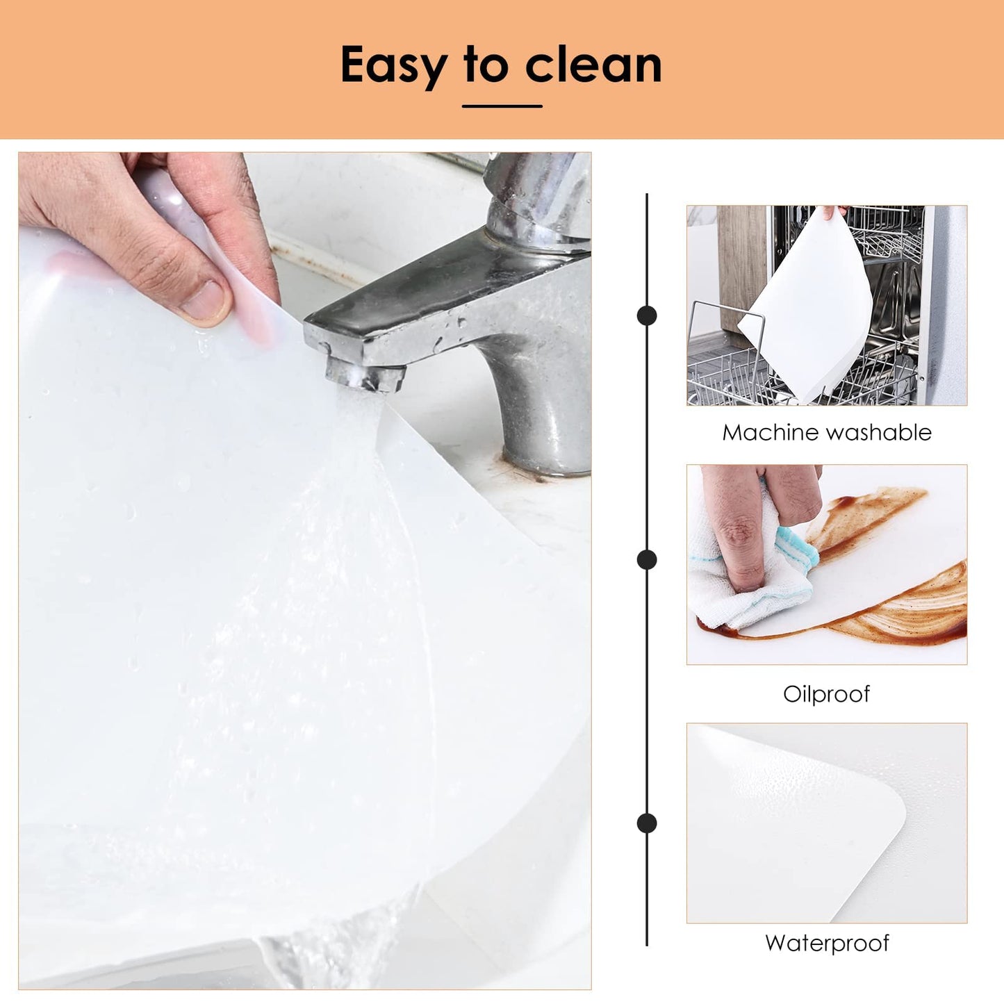 Large Silicone Heat Resistant Mat for Air Fryer 23.6"x31.5", Silicone Mats for Kitchen Counter, Nonslip Silicone Placemat for Countertop Protector, Nonstick Waterproof Craft Mat, KitchenRakuTable Mat