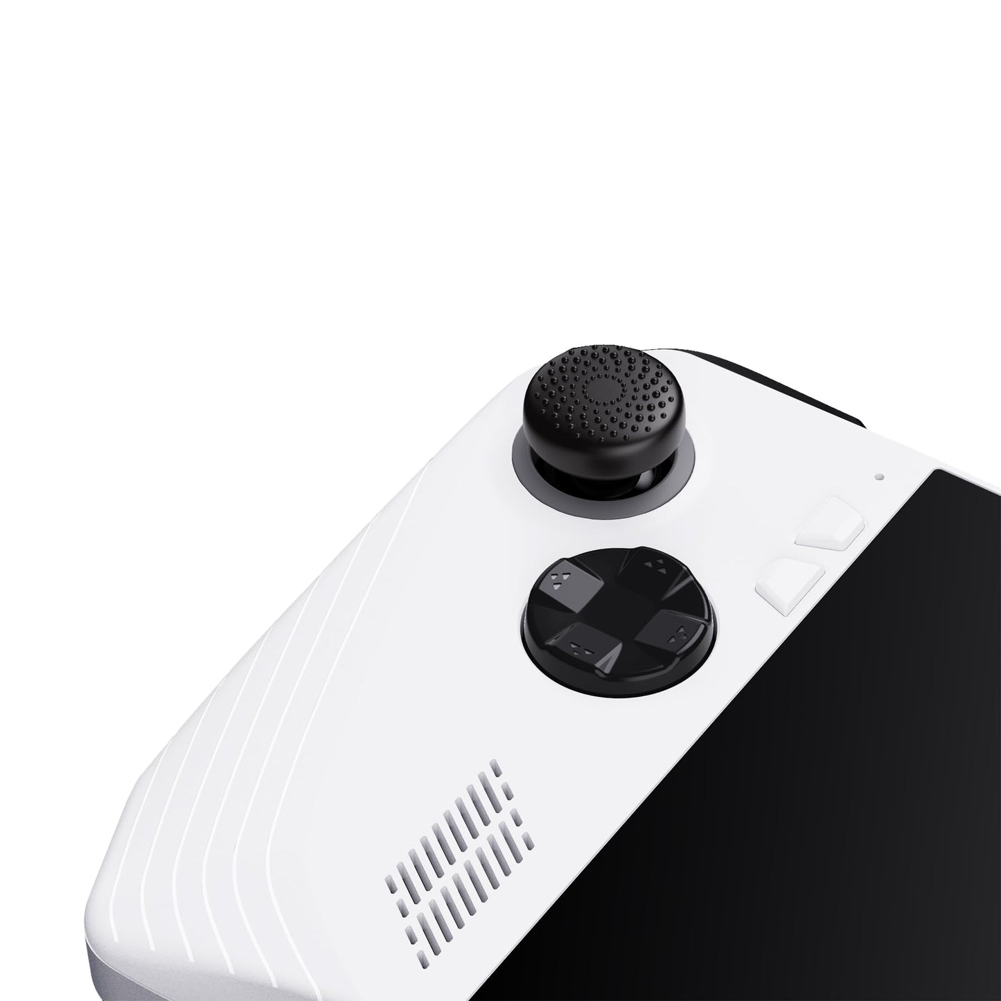 PlayVital Black Thumbsticks Grips Caps for ROG Ally, Accessories Silicone Thumb Grips Joystick Caps for ROG Ally - Raised Dots & Studded Design