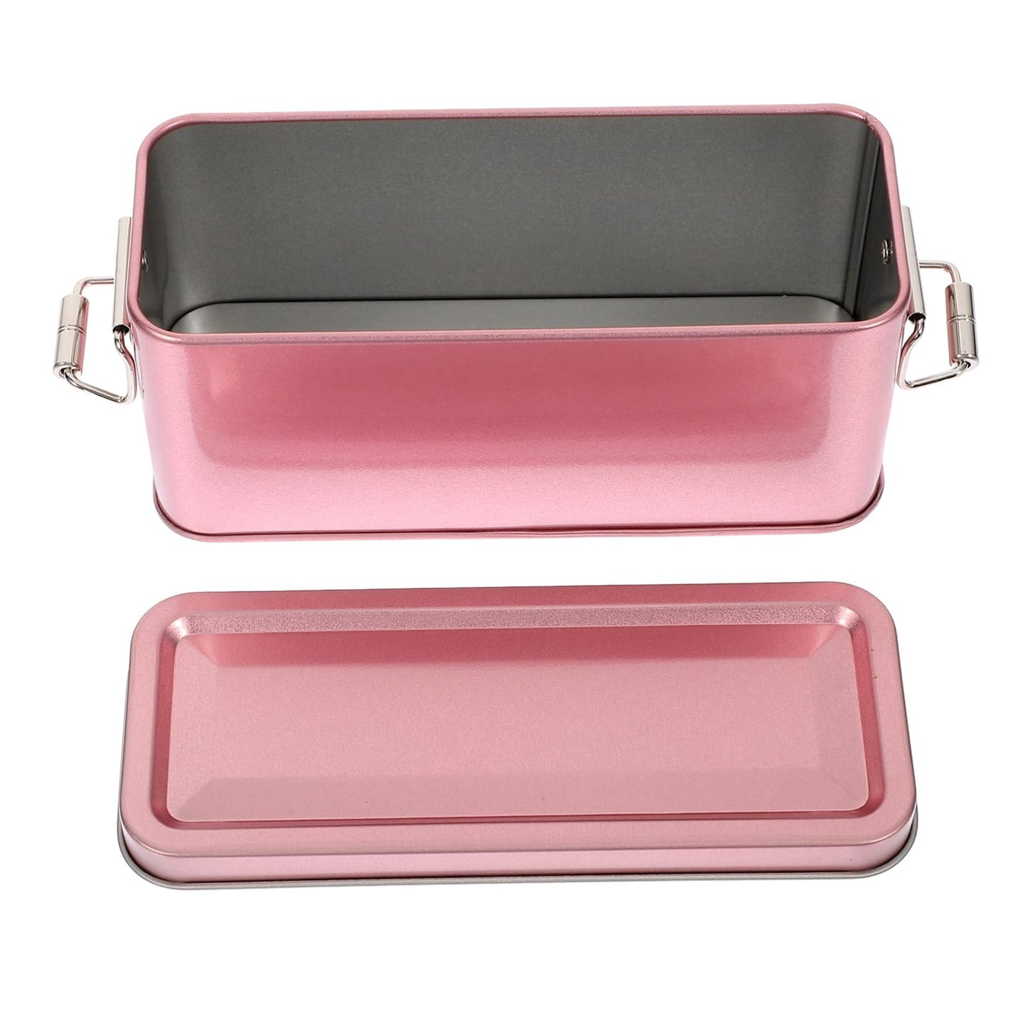 Beaupretty Tinplate Case with Lid 5.90X2.55X2.36In Airtight Cookie Storage Box Multi-Use Biscuit Container Metal Candy Case for Home Kitchen Organization