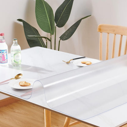 17 28 Inch, 1.5mm Frosted Table Cover Protector x Thick Plastic Desk Protector Mat, Rectangular Waterproof PVC Frosted