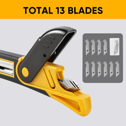STEELITE Plexiglass Cutter Acrylic Cutting Knife and 13 Pcs Blade Set, Easy to Use Multi-Use Cutter with Cutting Blade