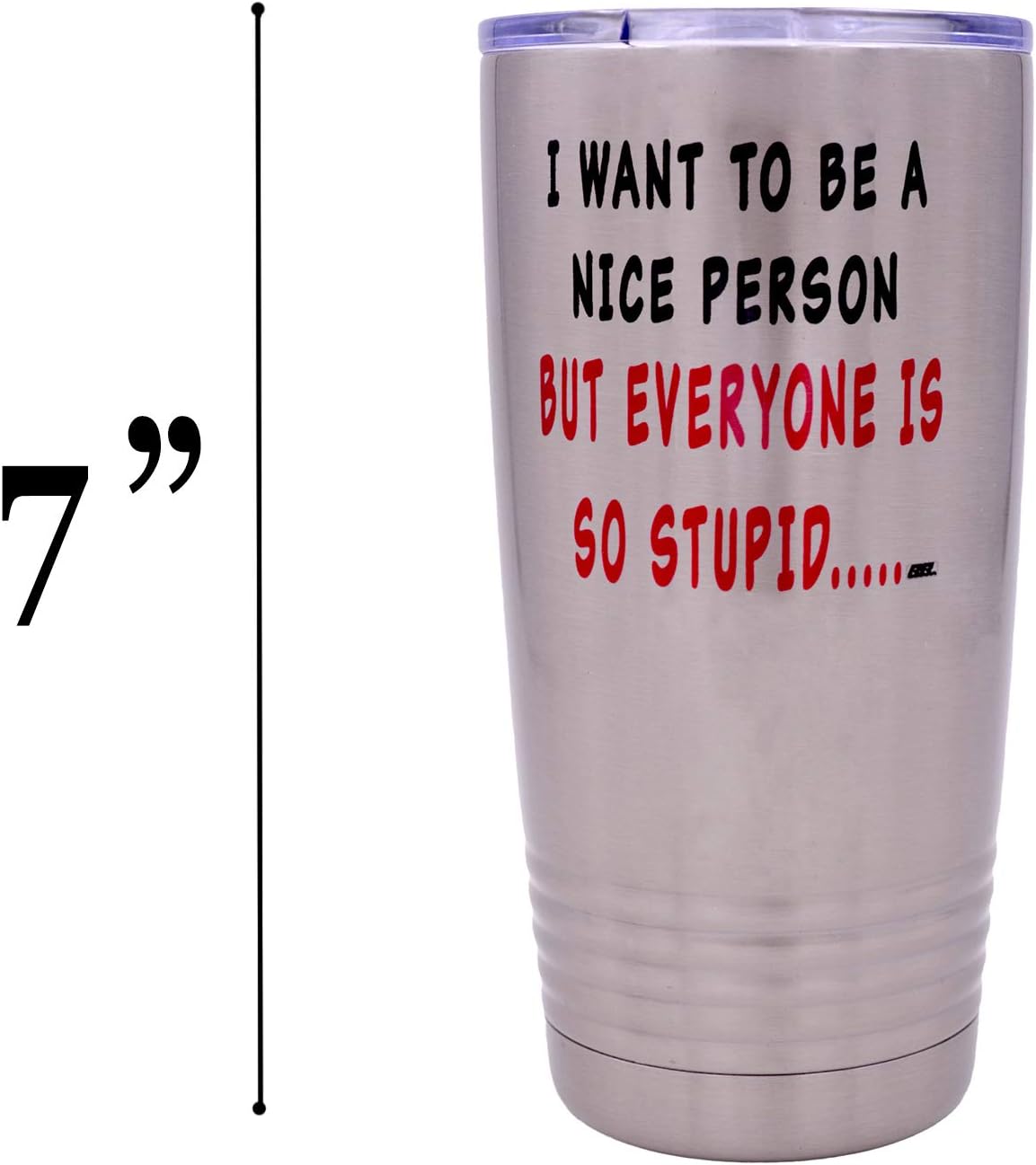 Rogue River Tactical Funny Sarcastic Nice Person 20 Oz. Travel Tumbler Mug with Lid, Vacuum Insulated Work Gift