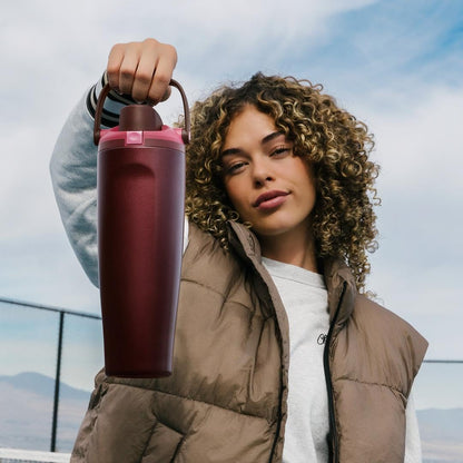 Owala FreeSip Sway Insulated Water Bottle - 40oz Stainless Steel with Two-Way Spout & Built-In Straw | Black Cherry, BPA Free, Leak Proof