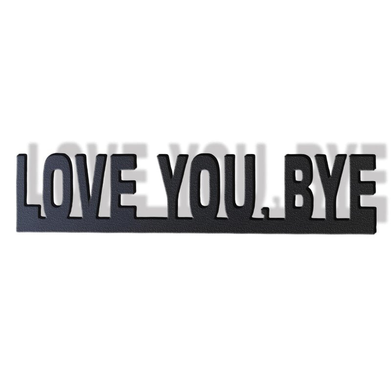 2025 New Year Gift - Cute Metal Door Topper Love You Bye Over Door Frame Decor Corner Sign Black Ornaments Wood Decorations Funny Christmas (LOVE YOU BYE)