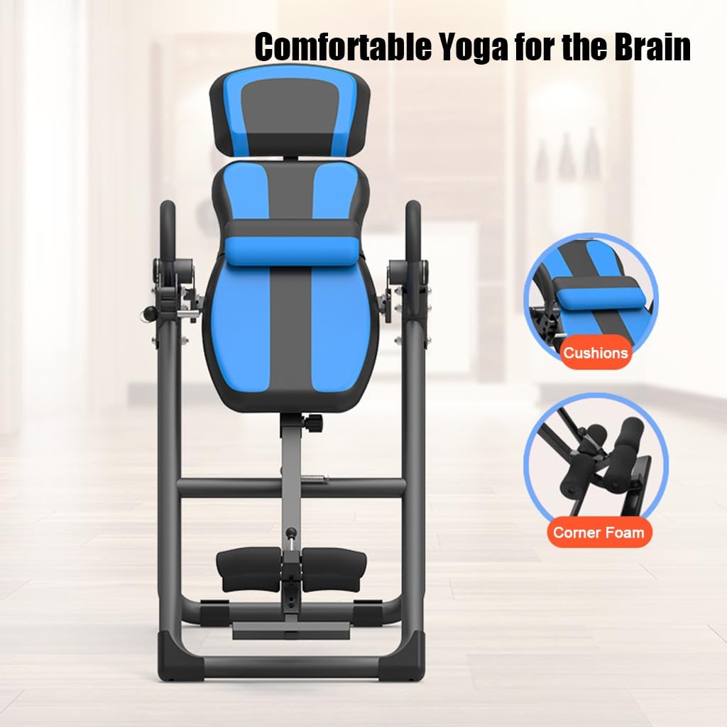 RIEJIN Inversion Table with Ankle Relief and Safety Features, Improve Posture and Spinal Health