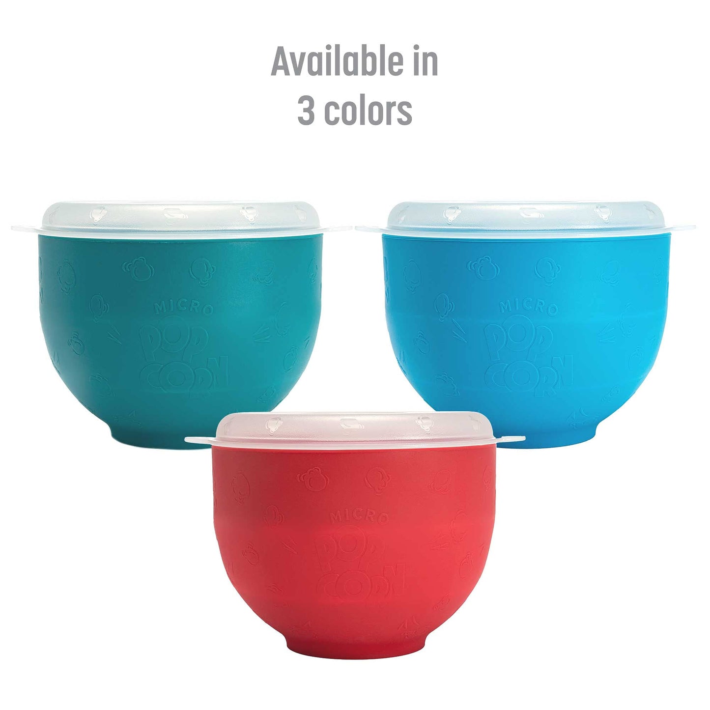Goodful Silicone Popcorn Popper, Collapsible Hot Air Microwavable Popcorn Maker, Bowl Made without BPA, Teal