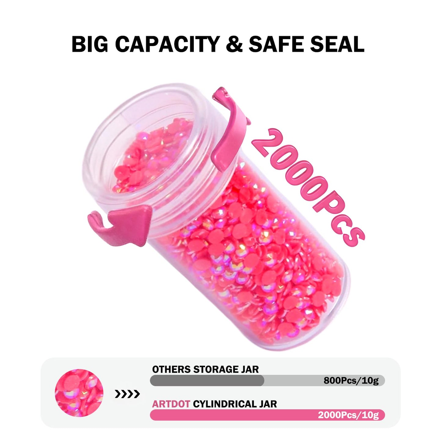 QTFOUND Diamond Art Storage, 1Pack 60 Bottle,Diamond Storage Painting Accessories Organizer Case Containers (Beads not Included)