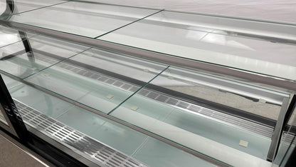 Refrigerated Bakery Display Cooler Case for Pastry Deli Curved 72" Wide Cooler Glass Display Curve Case Refrigerator - Commercial NSF UL ETL CW-570R
