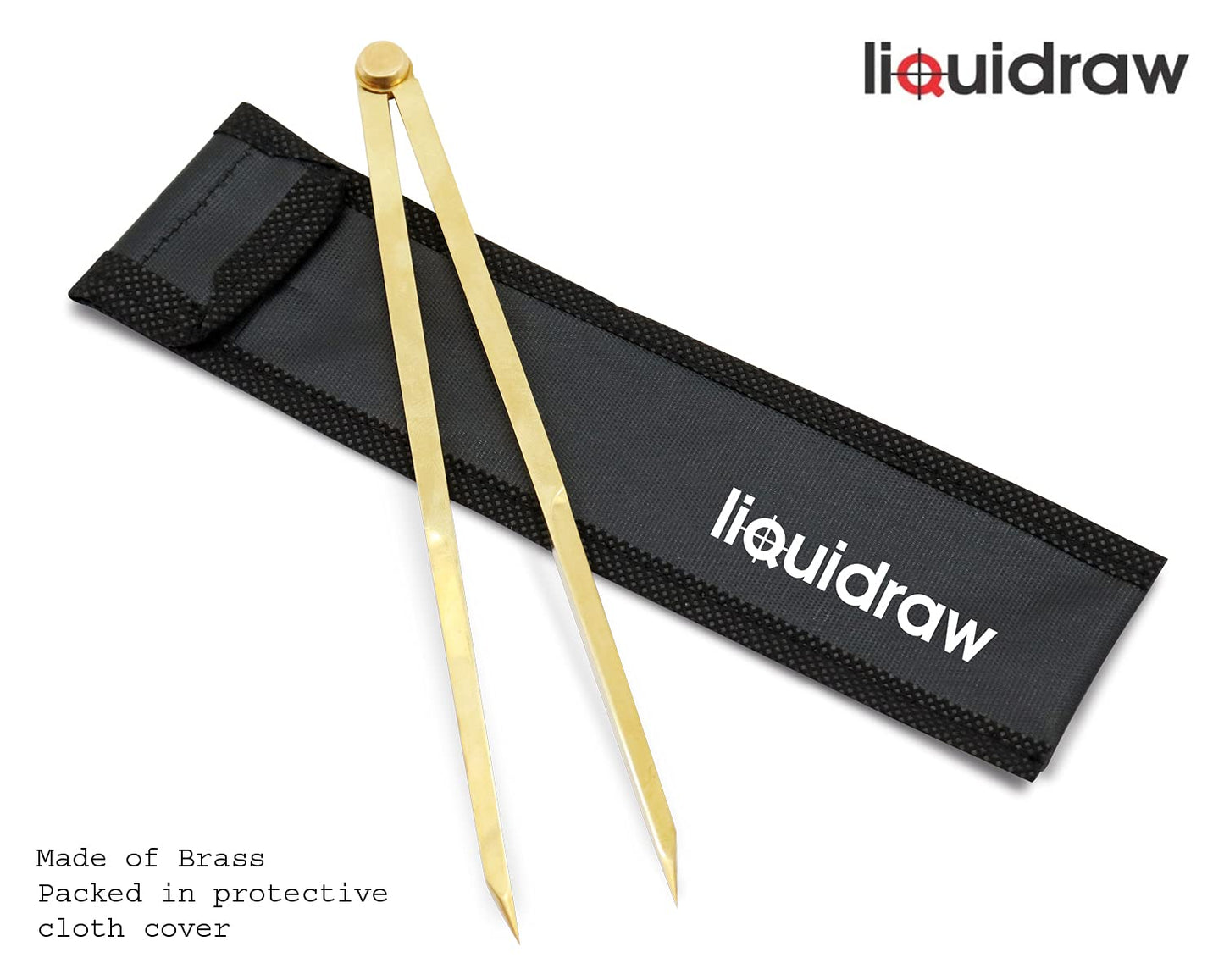 Liquidraw Solid Brass Navigation Divider 8" (20cm) | Single Handed Marine Nautical Plotting Tool | Professional Navigational Instrument for Drafting, Maritime Measurement & Technical Drawing