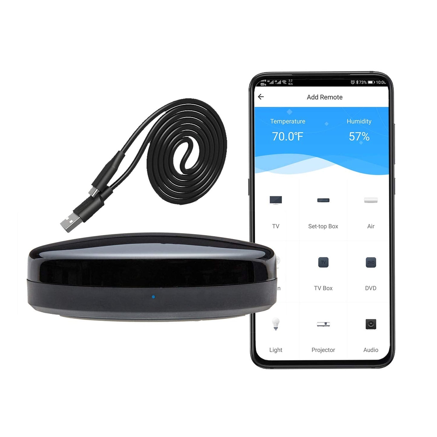Smart IR Remote Control,All in One IR Blaster Control, Universal WiFi Infrared Remote Control for TV DVD Air Conditioner STB etc,Compatible with Alexa, Google Assistant