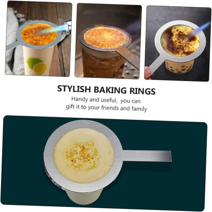 2 Pcs Milk Tea Baking Rings, Stainless Steel Protective Circle for Tea Cup Accessories
