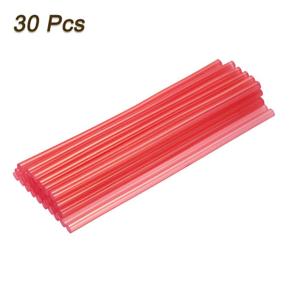 uxcell 30pcs 7mm x 200mm Mini Hot Glue Sticks for Mini Glue Gun, 8-inch x 0.28-inch Glue Gun Sticks for Art DIY Craft, Hot Red