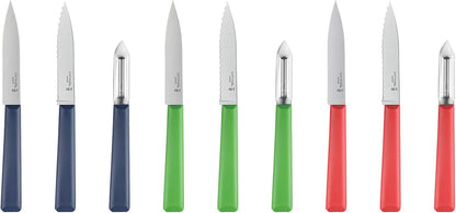 Opinel Les Essentials+ No. 313 Serrated Paring Knife, Corrosion Resistant, Dishwasher Safe, Made in France