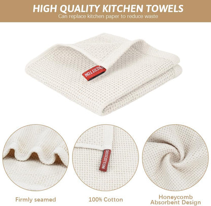 6 Pack 100% Rags-12x12 Inches Nialnant Kitchen Towels, Cotton Dish Cloth for Washing Dishes, Absorbent Quick Drying