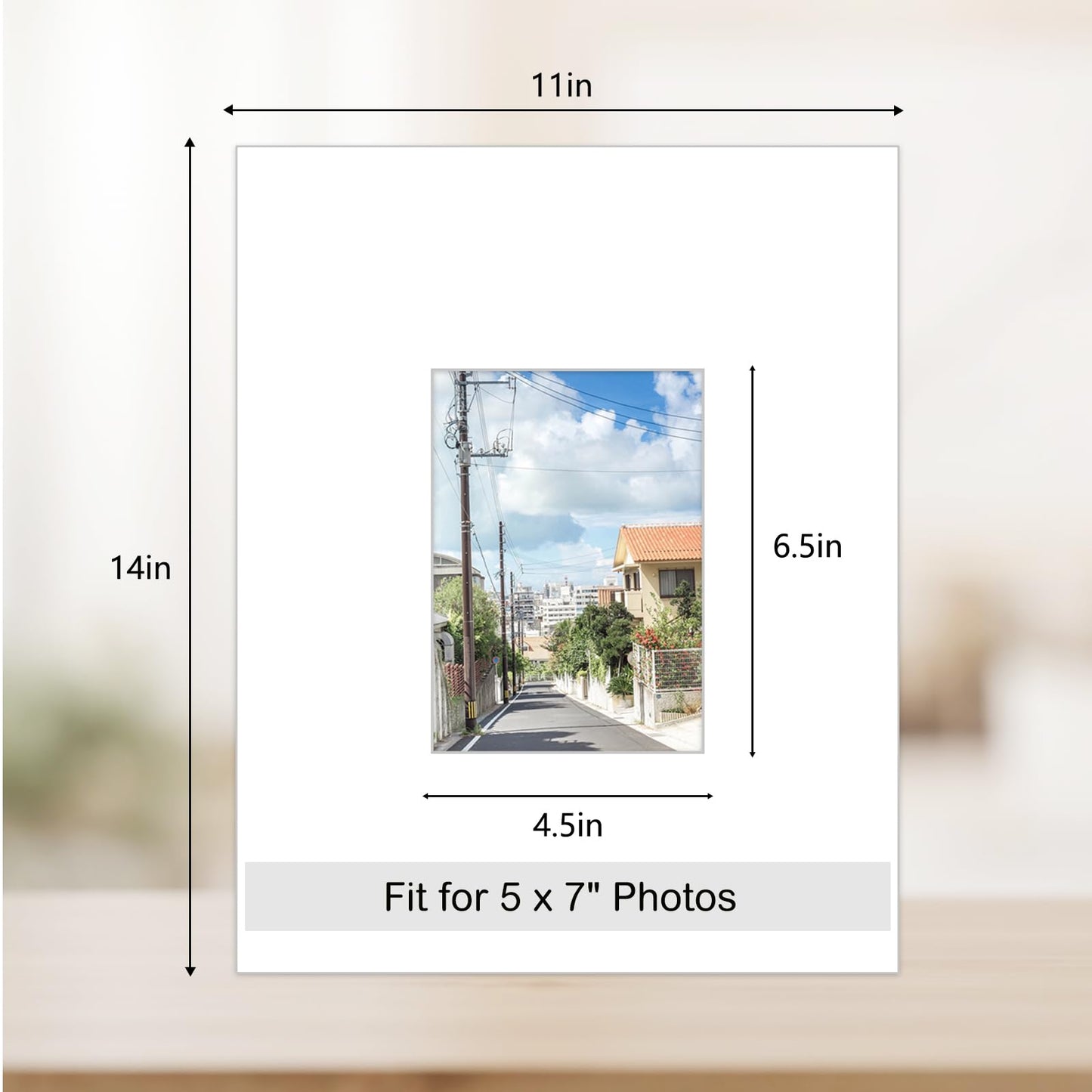 Prudiut 15 Pack 11x14 White Picture Mats, Frame Mattes for 5x7 Pictures Display Photo Frame Mat Core Bevel Cut Mat Board Show Kit for Photos, Prints, Artworks
