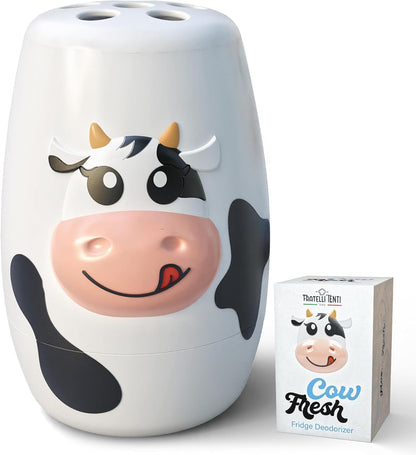 Cow Fridge Baking Soda Deodorizer, Fun Container for Fridge and Freezer Odor Eliminator, BPA-Free Baking Soda