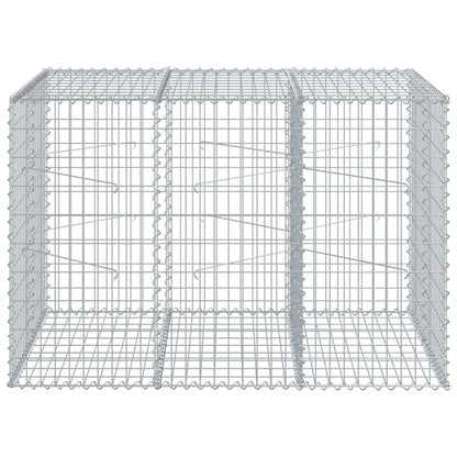 Favemtsl Large Galvanized Wire Raised Garden Bed Outdoor Planter Box 39.4"x59.1"x39.4" Silver Cubic Basket Holds 1800 lbs for Modern Landscaping Projects