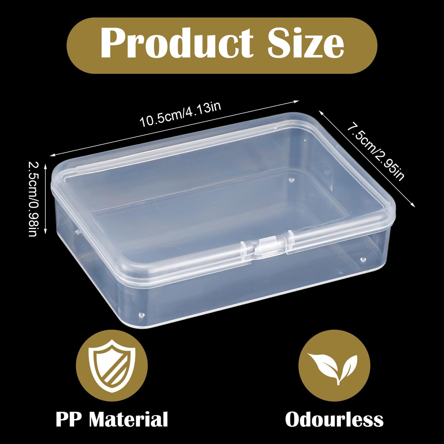 30 Pcs Small Plastic Containers with Lids, 4.13"×2.95"×0.98"Mini Plastic Clear Bead Storage Containers Case Rectangular Craft Storage Boxes with Lids for Jewelry Beads Craft Hardware Pins