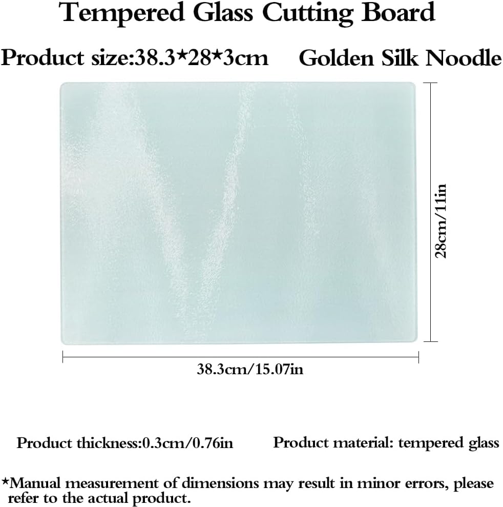 Tempered Glass Cutting Board for Kitchen Countertop, Durable Chopping Board, Scratch & Heat Resistant, Dishwasher Safe