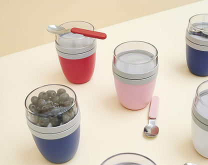 Mepal Folding Spoon Ellipse - Reusable Spoon To Go, Foldable for Yoghurt Cup, Stainless Steel Cutlery with Storage Case