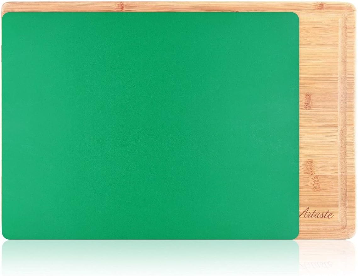 Artaste 28744 Bamboo Cutting Board and Flexible Cutting Board Set