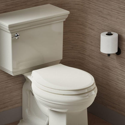 KOHLER K-7316-96 Cachet Quick-Release Round-Front Toilet Seat, Quick Attach Hardware, Easy to Clean, Color-Matched Plastic Hinges, Biscuit