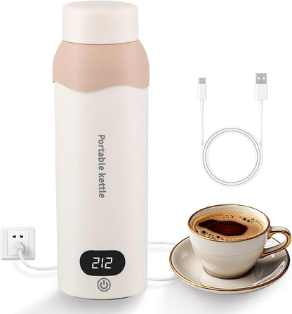 304 6 450mL Travel Electric Kettle Small Stainless Steel Portable Kettle with Automatic Shut Off & Temperature Control