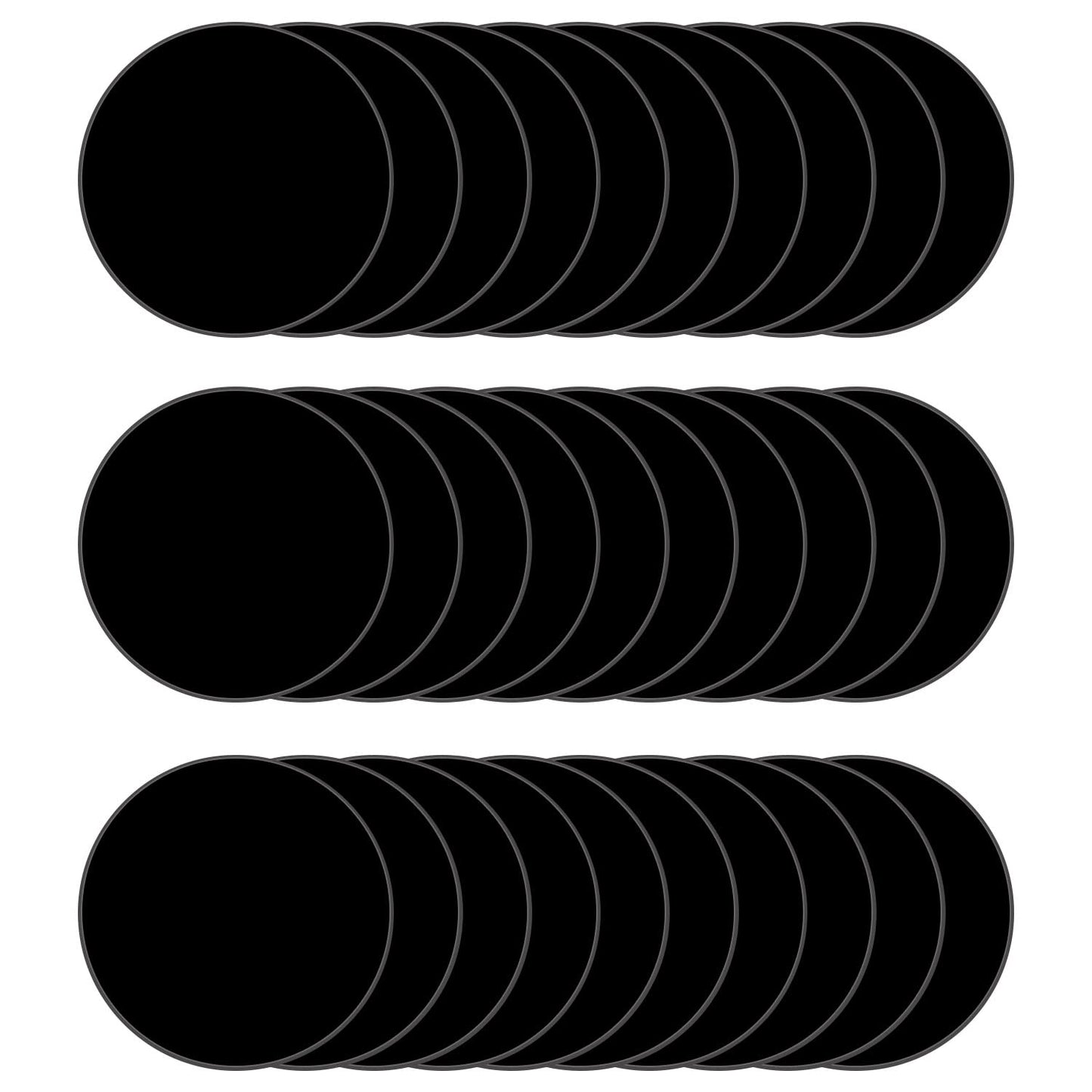 DARENYI 30Pcs 4 inch Black Acrylic Discs Acrylic Circle Blanks, Round Acrylic Sheets Boards 0.04inch Thick Plexiglass Plastic Panels for DIY Craft, Sign, Paintings, Cake Decor