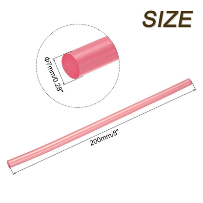 uxcell 30pcs 7mm x 200mm Mini Hot Glue Sticks for Mini Glue Gun, 8-inch x 0.28-inch Glue Gun Sticks for Art DIY Craft, Hot Red