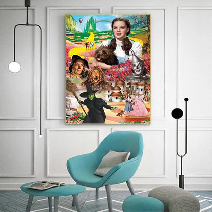 DIYPAINTING 5D Diamond Art Painting by Number Kits Wizard Movie of Oz 16X20 Painting Cross Stitch Full Drill Crystal Rhinestone Embroidery Pictures Arts Craft for Home Wall Decor