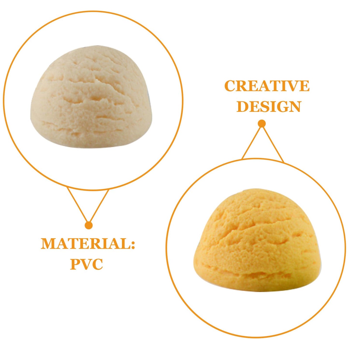 TOYANDONA 5Pcs Simulated Ice Cream Balls Realistic Fake Ice Cream Props for Photography Display and Shop Decor Lifelike Model Toy Food 2.16X2.16X1.25In