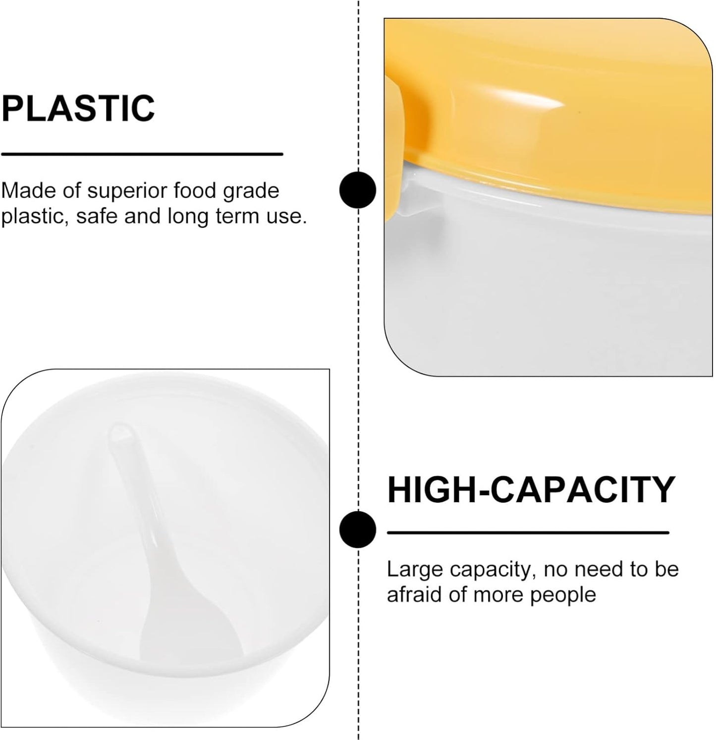 SHERCHPRY Microwave Rice Cooker, Plastic Microwave Pressure Cooker with Locking Lid for Cooking Steaming