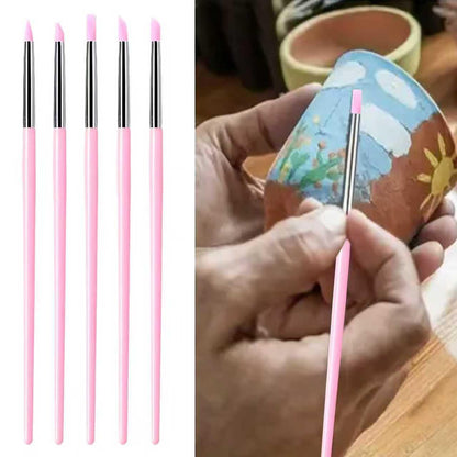 25Pcs Clay Sculpting Tool Set, Polymer Clay Kit with Ball Stylus Pens, Wooden Carving Tools, Dotting Pens & Smoothing Sponge, Multi-Function Craft Tools for Pottery, Ceramic & Nail Art