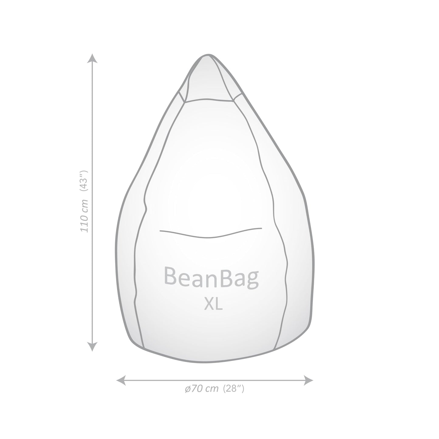 Alfa Bean Bag Chair charcoal
