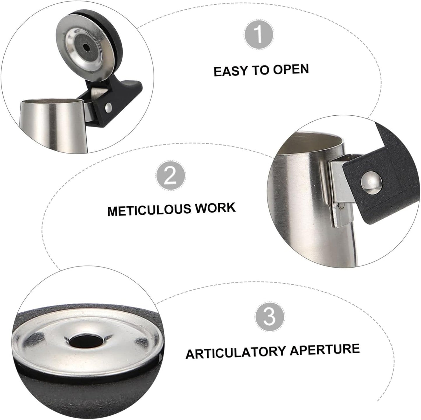 HOMSFOU 6 pcs Pot Kitchen Replacements, Heated Whistle Loud Top Stainless Water Holders for Kettle