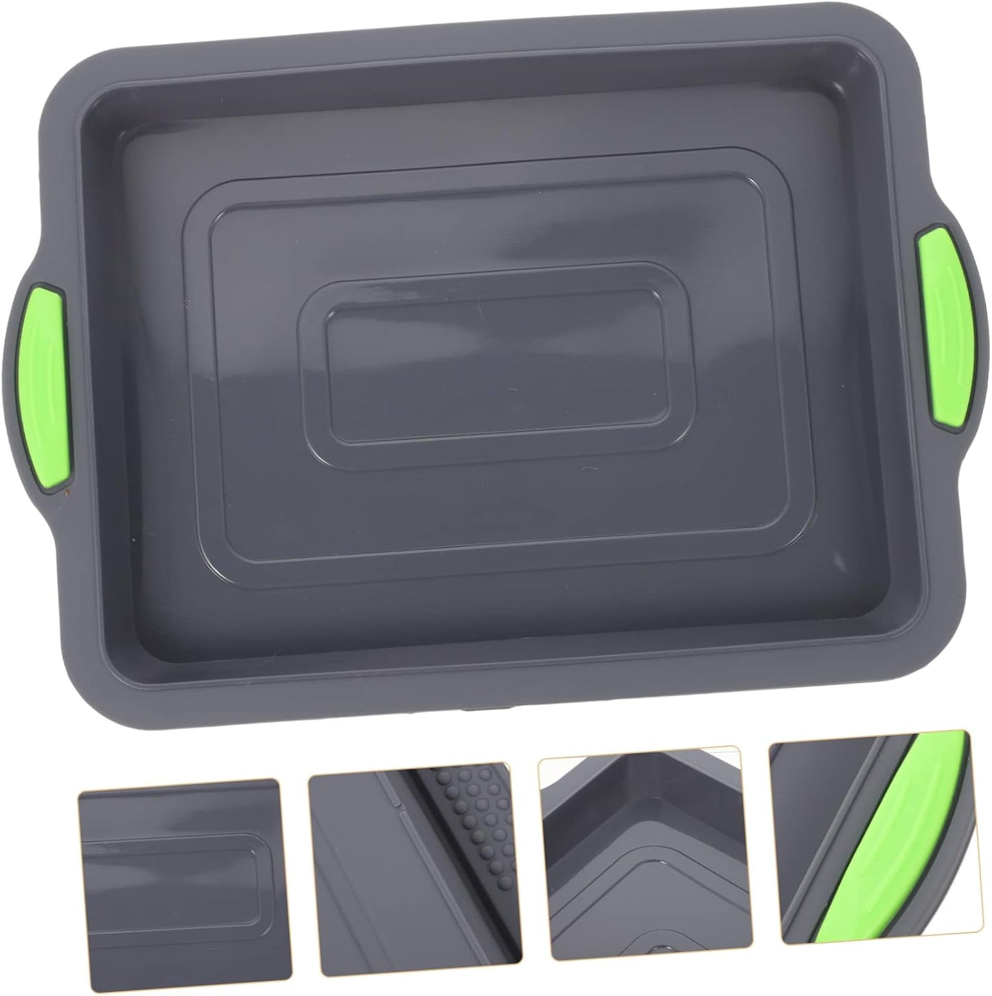 Luxshiny Sheet Cake Pan, Silicone Loaf Pan, Brownie Baking Pan, Rectangular Bakeware for Home Kitchen