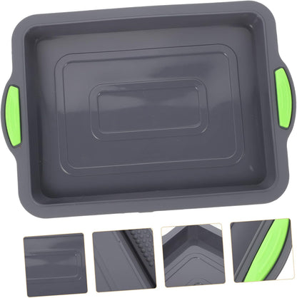 Luxshiny Sheet Cake Pan, Silicone Loaf Pan, Brownie Baking Pan, Rectangular Bakeware for Home Kitchen