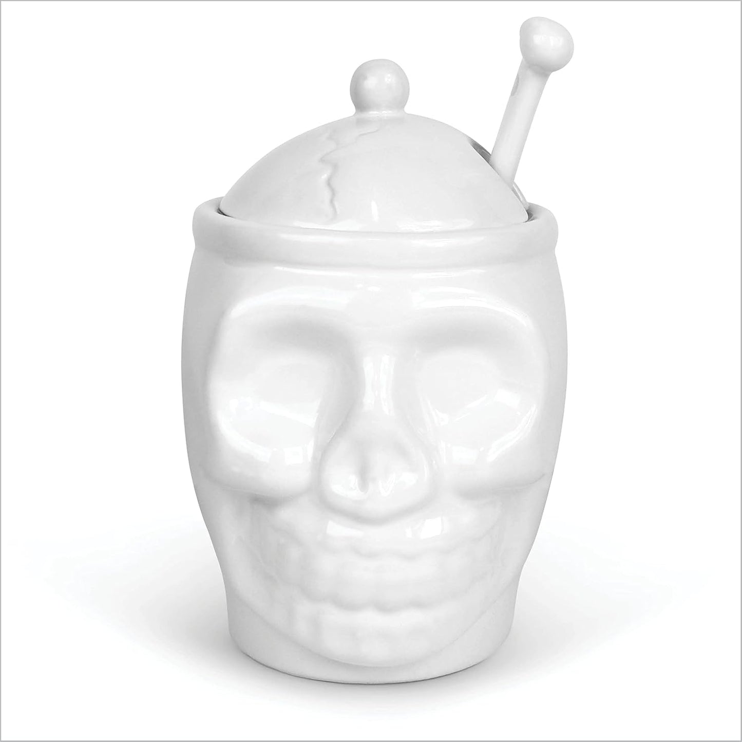 BELL BOOK AND CANDLE Sugar Skull Sugar Bowl - 12 Oz - Goth Valentines Day Decor, Spooky Gifts, Witchy Gifts