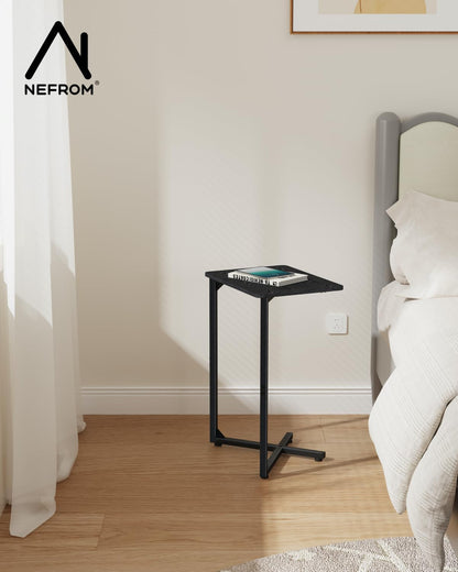 Generic Set 2, ET-X-BKW2 NEFROM C-Shaped End Tables, Sofa TV Trays of Small Couch Side Table for Living Room, Bedroom