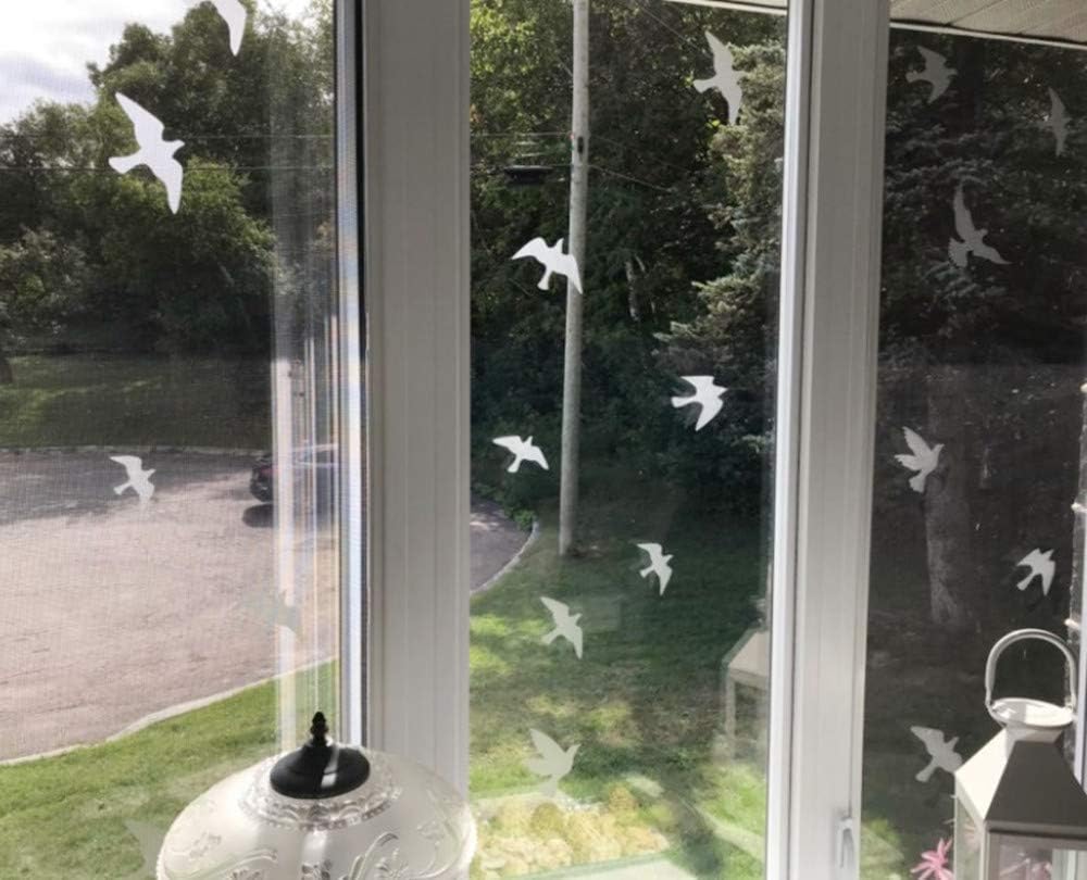 Anti-Collision Window Bird Stickers Decals, Protect Glass Door and Save Birds from Strikes (Transparent-36 Pcs)