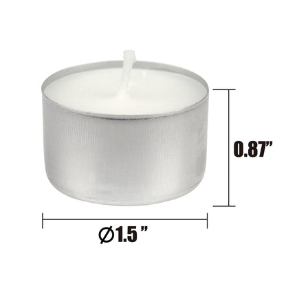 Stonebriar 200 Pack Unscented 8 Hour Extended Burn Time Tea Light Candles (Pack of 4, 800 Count Total)