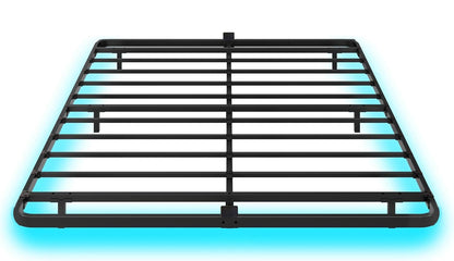 FSJianYi Queen Floating Bed Frame with LED Lights - Modern Metal Platform Bed Frame - Noise Free No Box Spring Needed and Easy Assembly,60W x 80L in