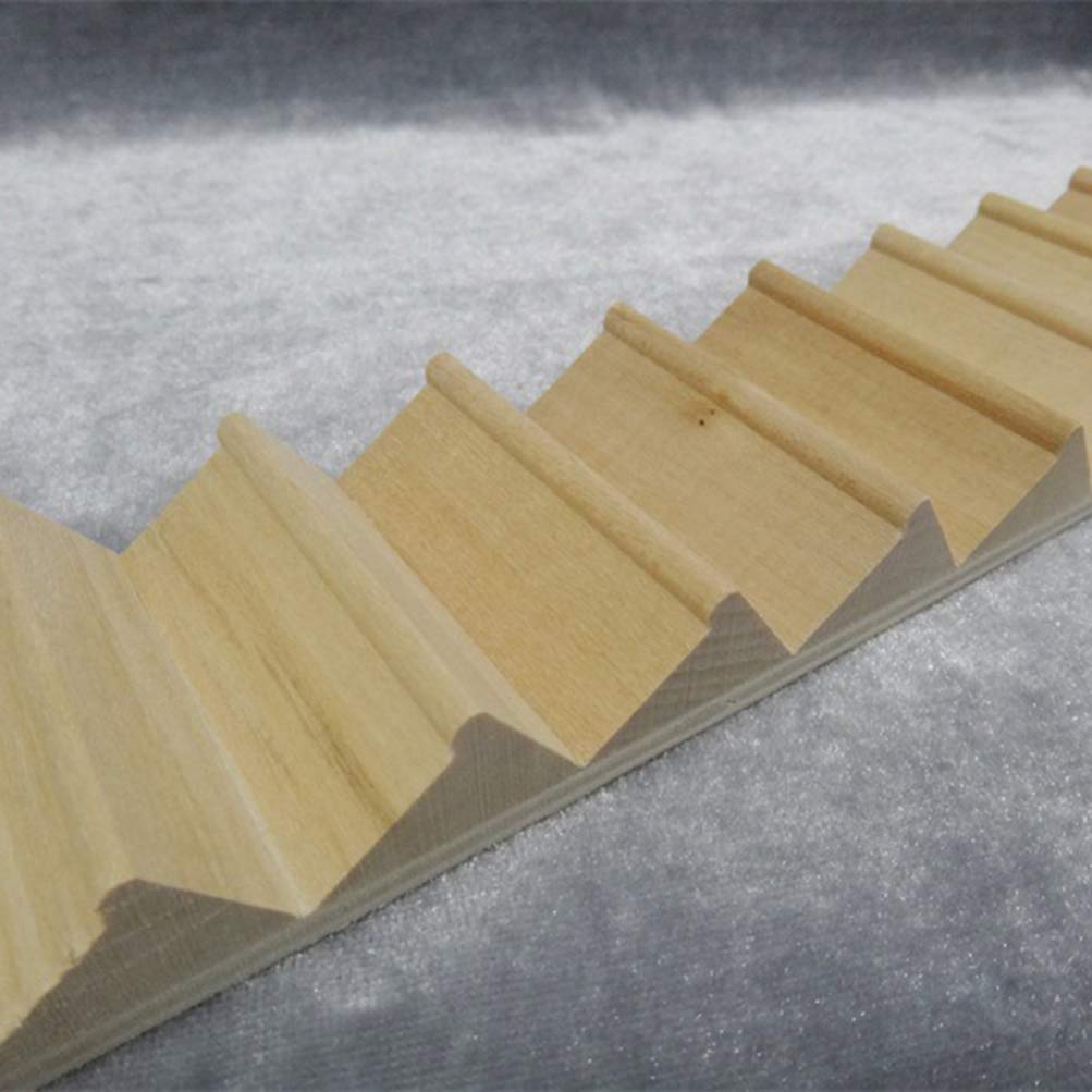 Sewroro Doll House Furnishings 1 12 Scale Dollhouse Stairs Miniature Stairs Wooden Stringer Steps Model DIY Mini Wood Staircase Without Armrest for Micro Landscape Decor