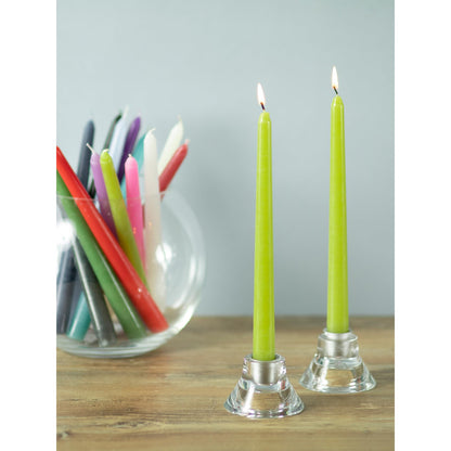 CANDWAX 10 inch Olive Taper Candles Set of 4 - Dripless Unscented Candlesticks - Perfect as Dinner Table Centerpiece Tapers or Household Decor